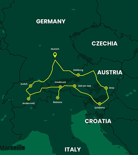 Alpine Route Map