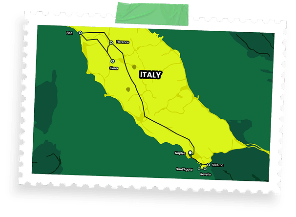 Italy Vespa Route Map